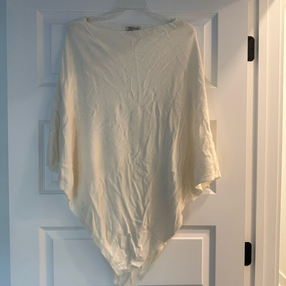 Cream Cashmere Poncho